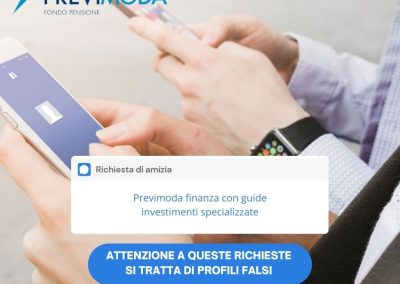 Attenzione ai profili social falsi a nome di Previmoda